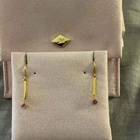 Jennifer Meyer Jewelry - Gorgeous 14kt yellow gold pink sapphire earrings